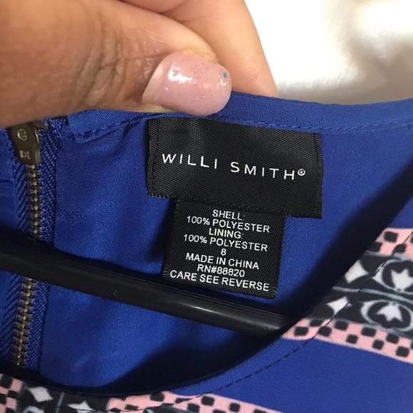 Willi Smith Casual Sleeveless Multicolor Zip Dress - Size 8 - Picture 2 of 8
